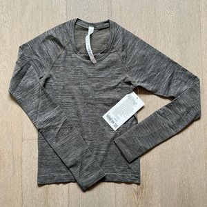 swiftly tech long sleeve race length wee are from space army green size 4 lulu